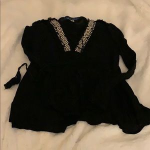 Light sheer long sleeve top